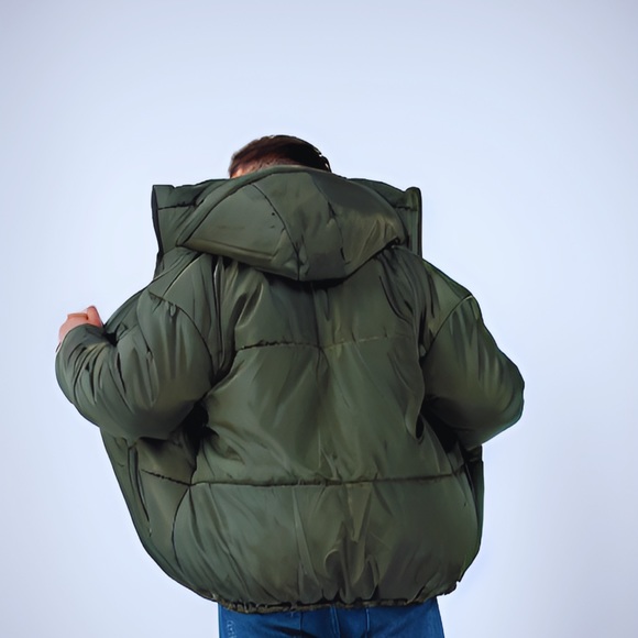 Winter puffer SKIMLY | S, M sizes | khaki/black. Made in Ukraine - Picture 5 of 6